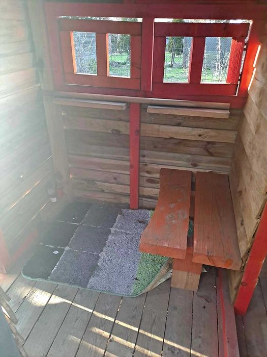 Domek ogrodowy samochodzik plus duża zjeżdżalnia