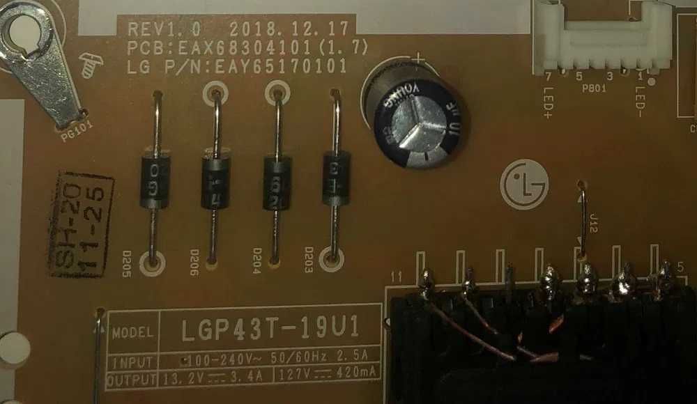 Peças TV LG 43NANO796NE EAX65304.101  EAX69083.603 Testadas