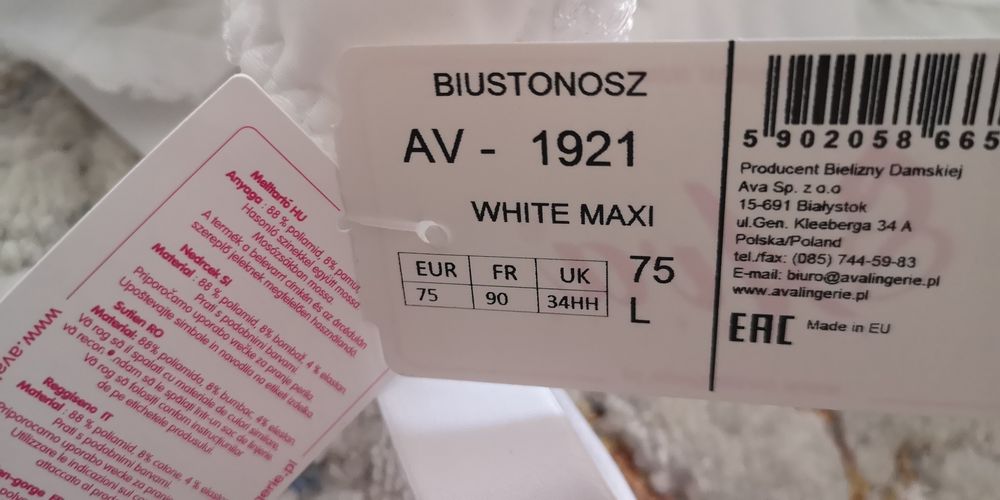 Biustonosz duża miseczka 75L