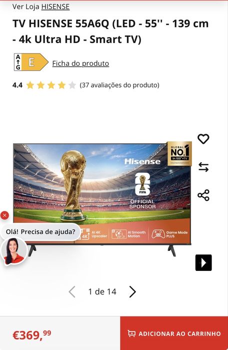 TV hisense com defeito na tela  50”