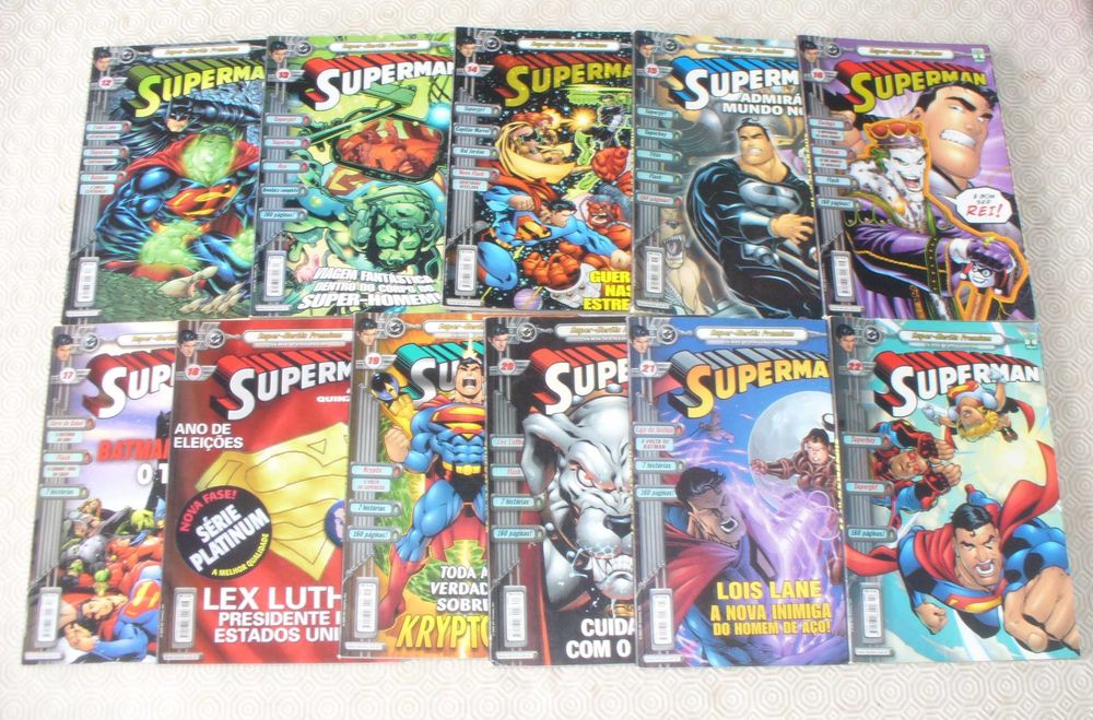 Super-Homem - Premium (4ª série) (22 nºs) Abril (Brasil) lombada quadrada série completa