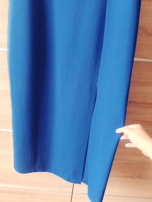 Długa sukienka chabrowa sukienka na wesele  sukienka maxi