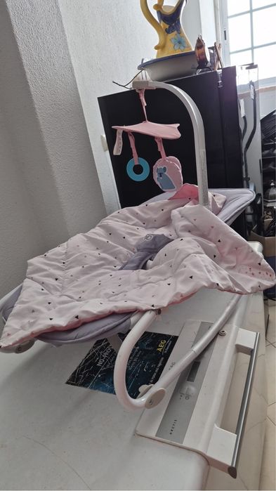 Espreguiçadeira rosa Kinderkraft