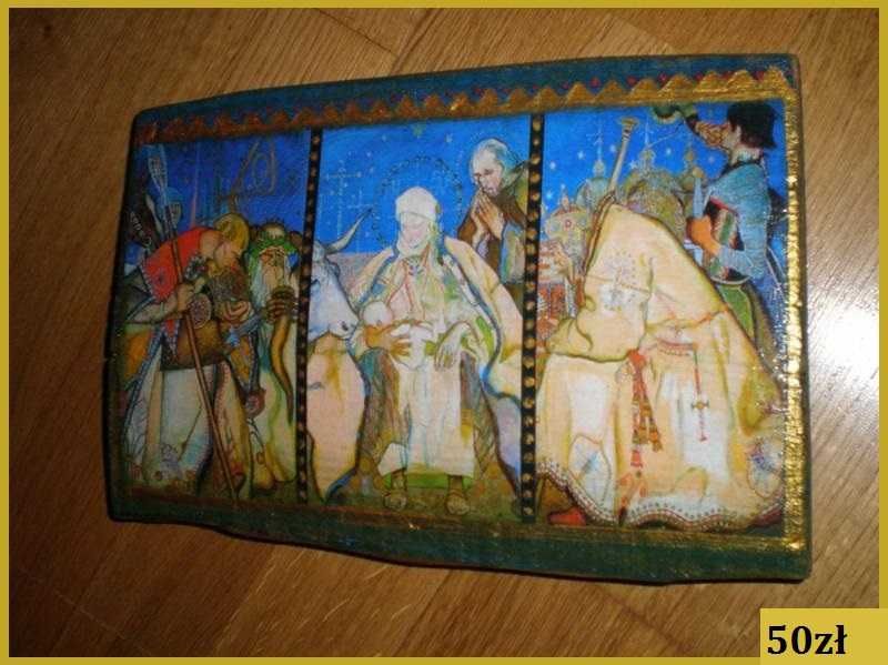 Pokłon Trzech Króli-obrazek na desce/decoupage/obrazek
