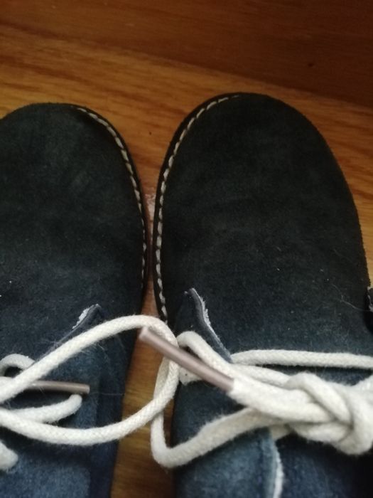 Botas elegantes de camurça azuis