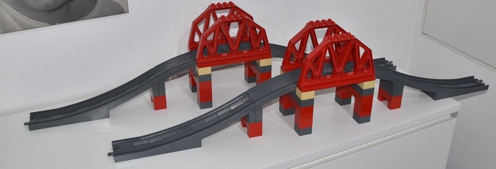 Lego Duplo перехрестя, вагони, тонель, поїзд, колія, мост, міст
