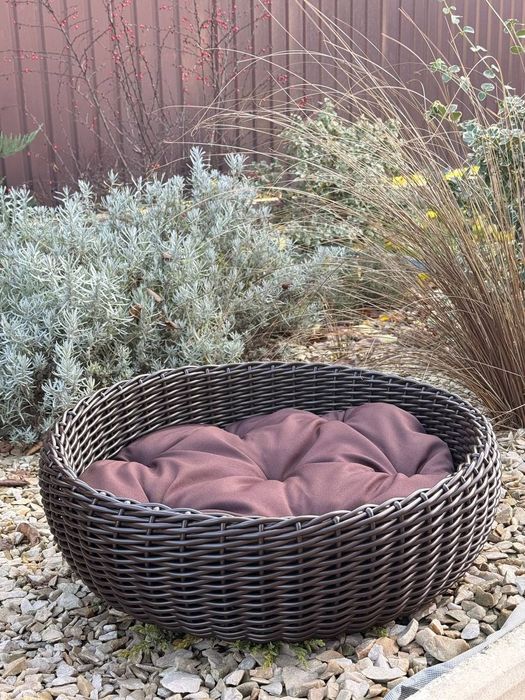 Коричнева ліжанка, лежанка для кота собаки, ліжко для кота собаки з по