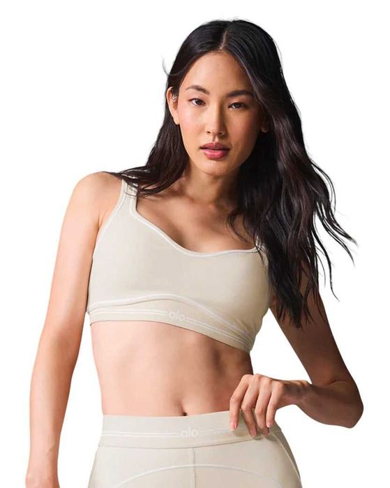 Топ Alo Yoga Airbrush Heart Throb Bra Beige