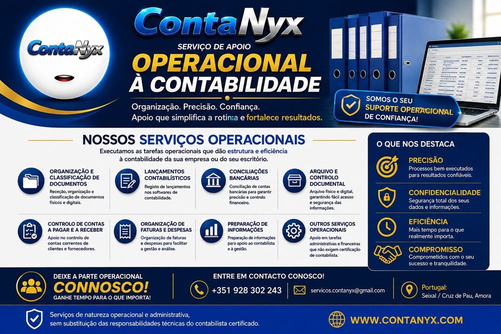 Serviços de Apoio Operacional e Administrativo à Contabilidade e Empresas |  Remoto