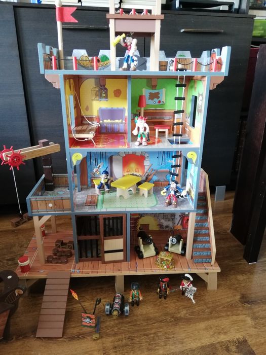 Okazja Kidkraft wielka drewniana forteca piratów ze statkiem 63284 + playmobil