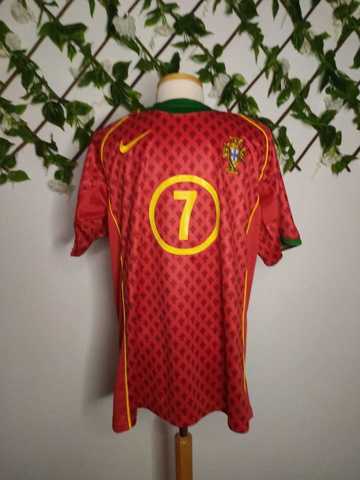 camisola retro Portugal Euro 2004 Figo 7 Tamanho M