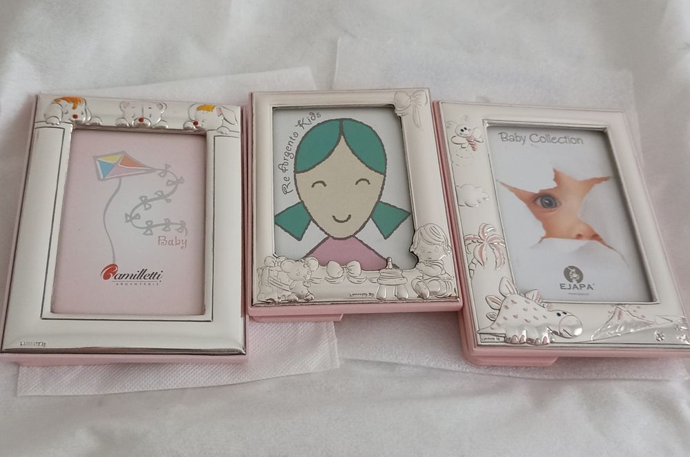 Molduras em Prata para Menina - Novas