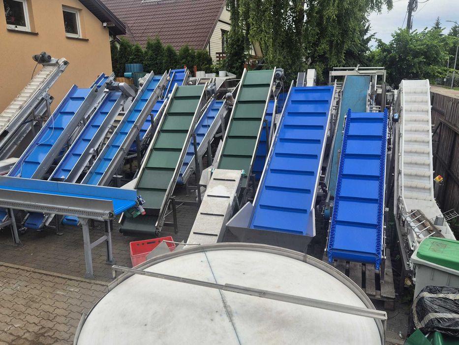 Przenosnik taśmowy transporter podajnik taśmociąg skośny wznoszący