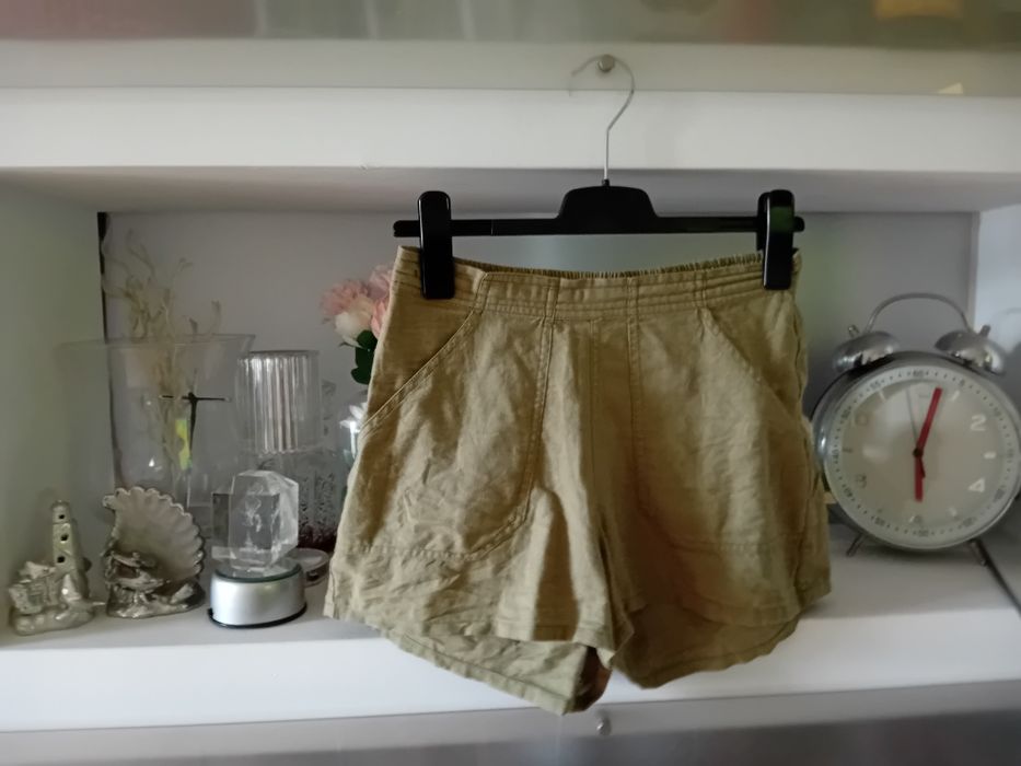 Szorty spodenki damskie len bawełna