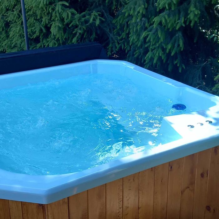Sauna beczka komplet z jacuzzi balia masaż producent transport GRATIS