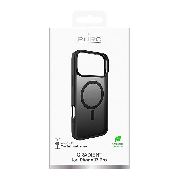 Etui Puro Gradient TPU kompatybilne z MagSafe na iPhone 17 Pro - czarn