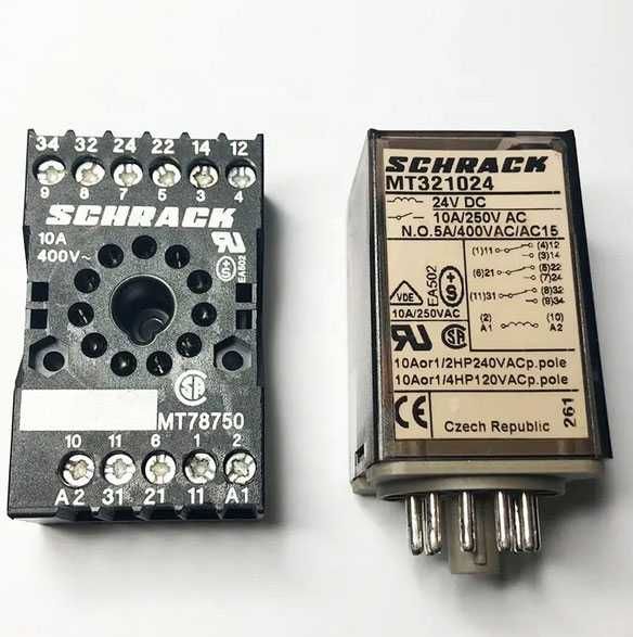 Реле SCHRACK  MT321024 24В, DC, 10А Багаторежимне многорежимное