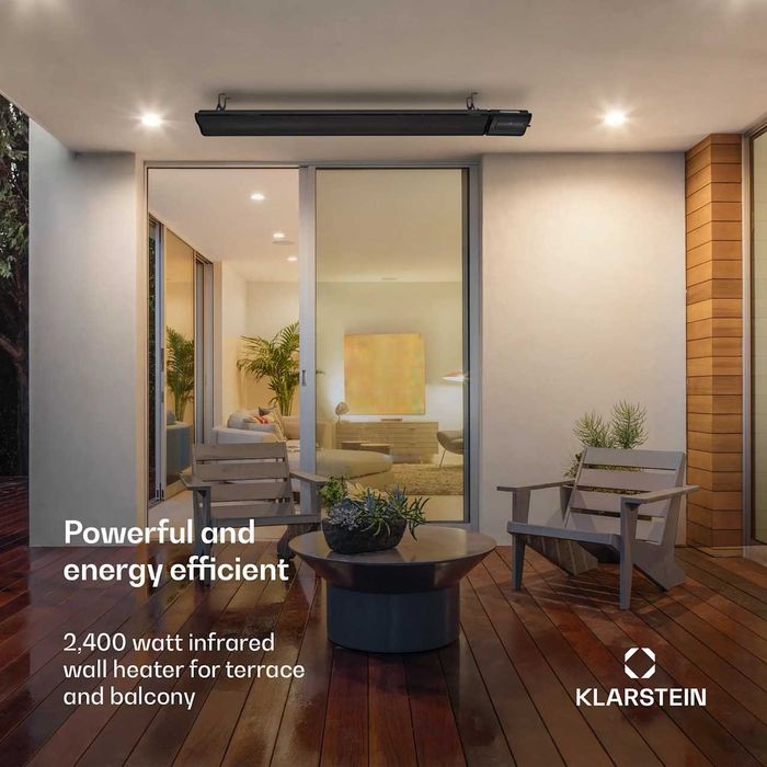 Aquecedor de Parede - Cosmic Beam 2400W  Infravermelho de Parede Preto