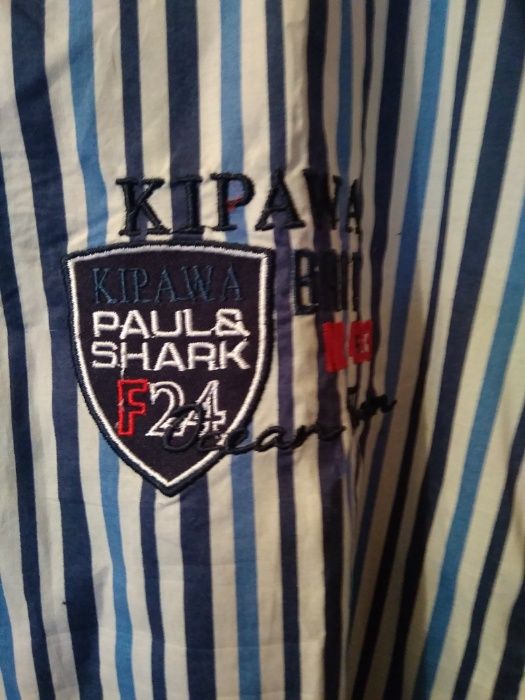 Рубашка мужская в полоску с вышивкой