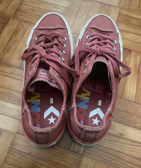 Sapatilhas all star edição limitada magenta com plataforma colorida