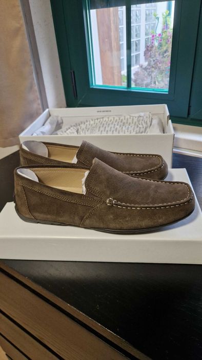 Mocassins Geox Suede Castanhos Tam. 42 (Novos / Usados 1 vez)