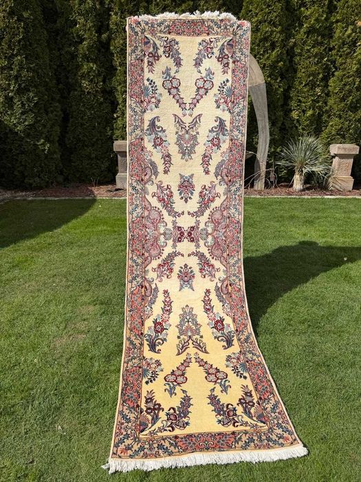 Nowy Chodnik Dywan Perski Kaszmirowy Iran Qom Goum 315x87 NAJTANIEJ W POLSCE