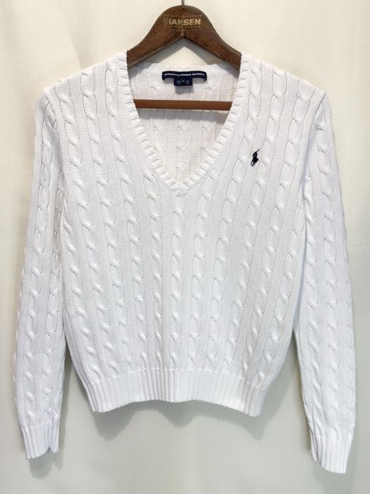 Ralph Lauren Sport жіночий Бавовняний пуловер у класичному білому кольорі. L