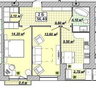 Дешево в центрі! 2к квартира, ЖК Княгинен