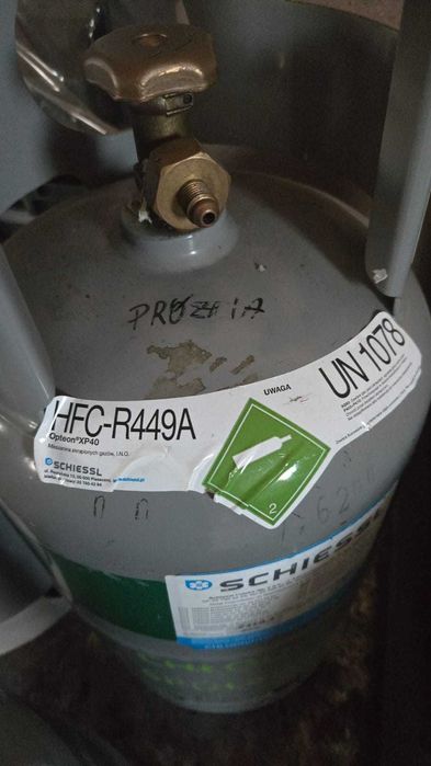 pusta butla po czynniku r449A legalizacja do 2028r