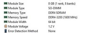 DDR4 8Гб 3200MHz SO-DIMM. Оперативна пам’ять Samsung для ноутбуку
