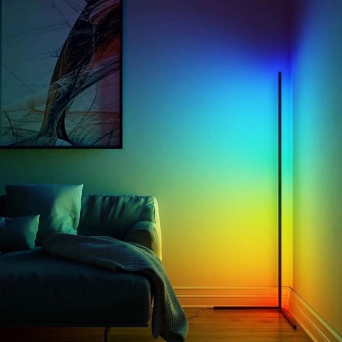 Кутовий LED торшер Ledox Design з пультом.  330 колірних комбінацій