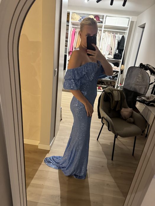 Sukienka nowa efektowna balowa celinowa L i M