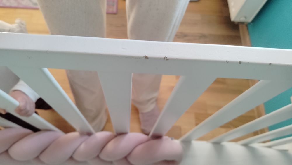 Biale łóżeczko niemowlęce 120x60 MOŻLIWY TRANSPORT