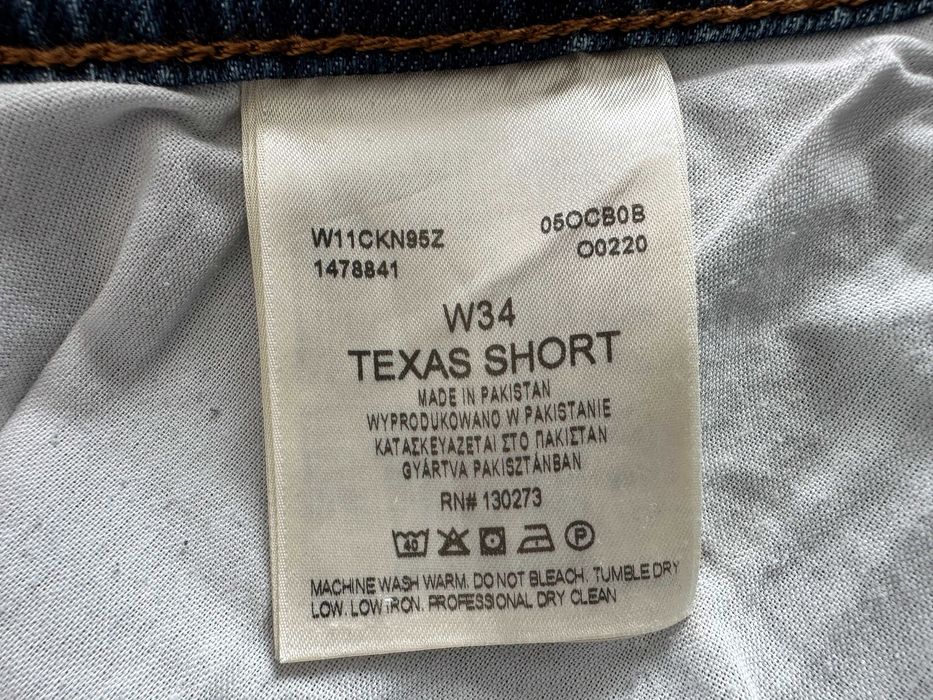 Wrangler Texas W34 Szorty Krótkie Spodenki Piękne