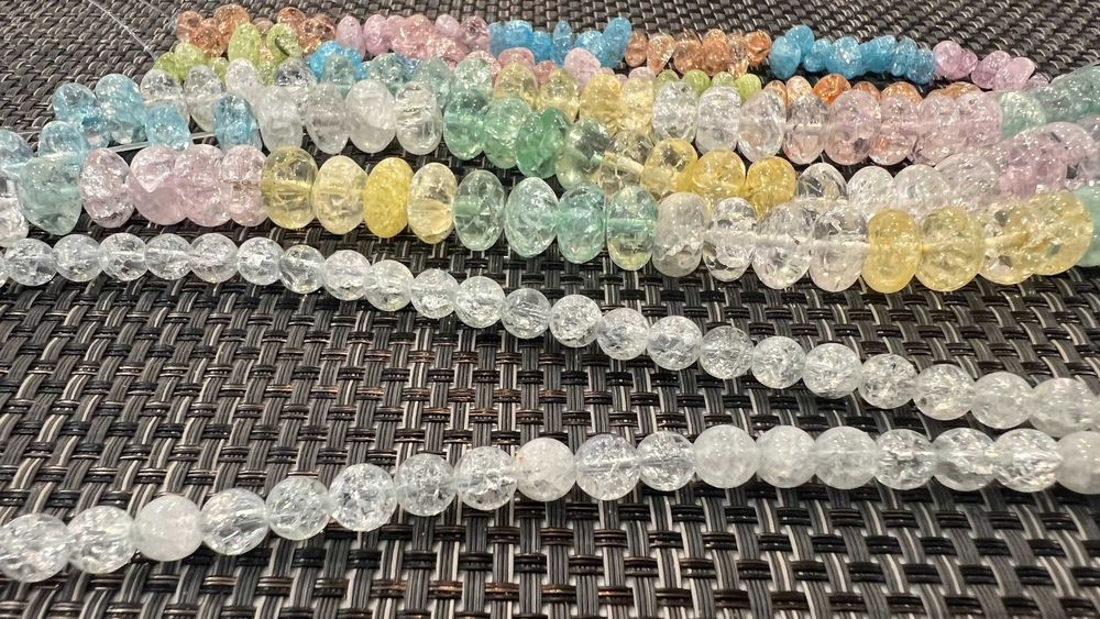 lote 221 pedras naturais/fiadas (semi-preciosas) quartzo Cristal crack