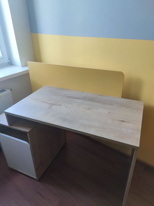 Biurko 120 cm dąb lefkas dla dziecka młodzieżowe Ikea agata