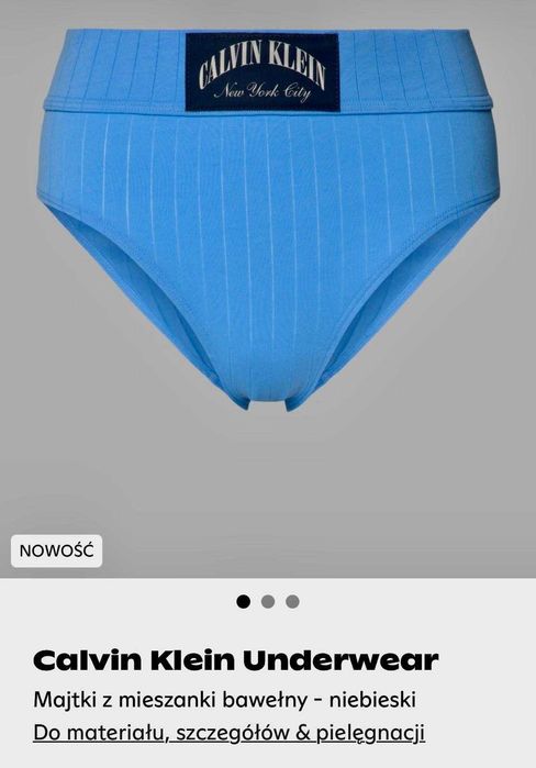 majtki damskie calvin klein underwear niebieskie L