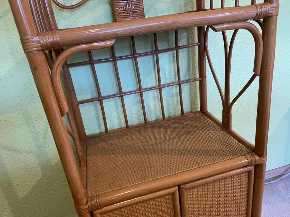 Etażerka ratanowa 600 x 400 x 1420 mm wys , miodowa