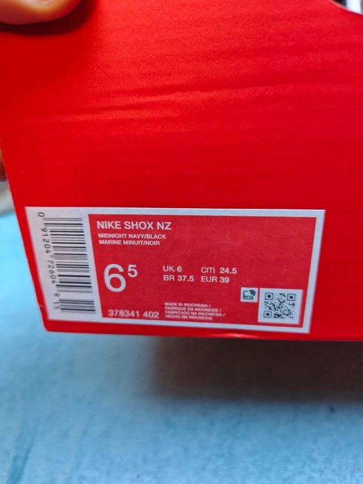 Nowe buty Nike Shox NZ – r. 39 (24.5 cm) – Granatowo-srebrne