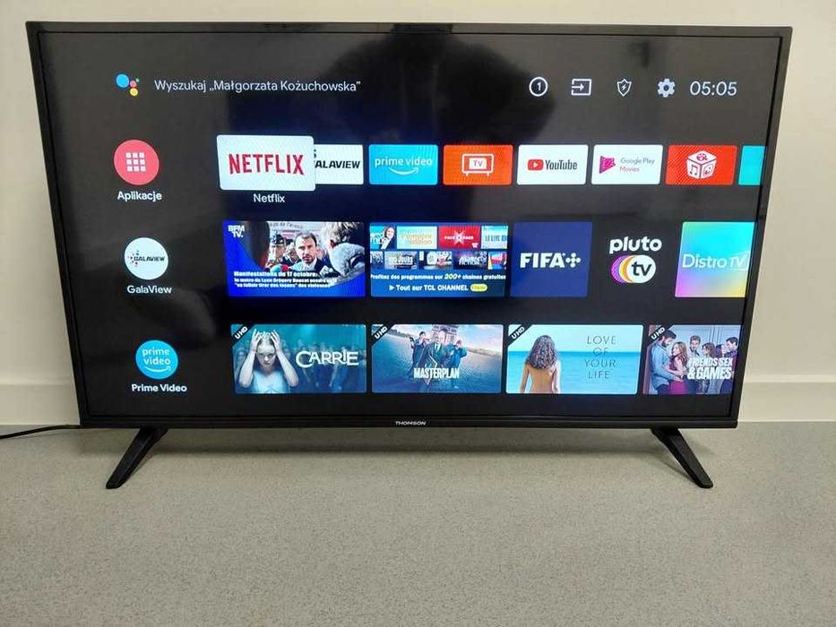 Telewizor Thomson / 40 cali / Wi-Fi / YouTube / Netflix