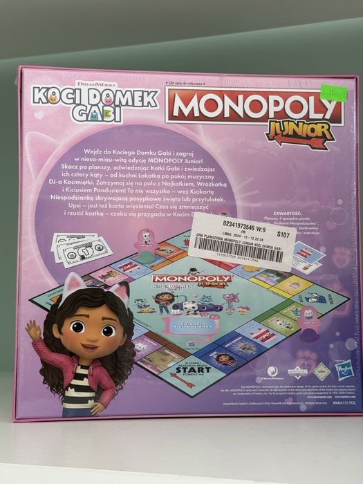 Gra Monopoly Junior Koci Domek Gabby