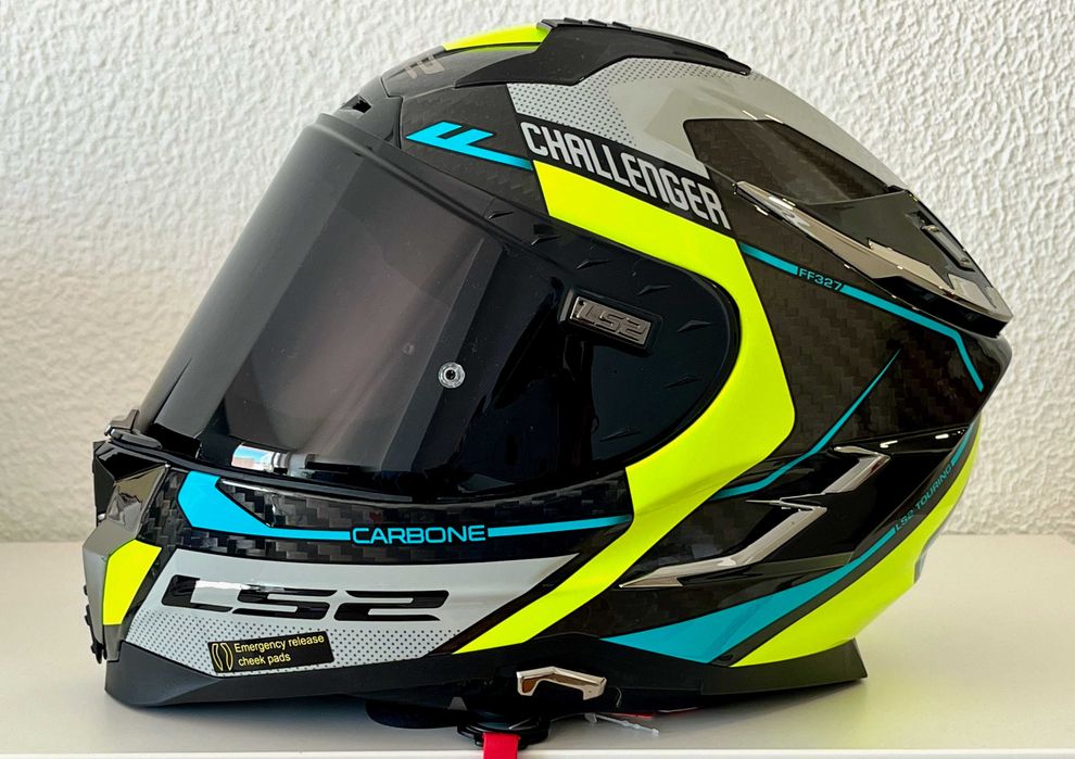 Capacete NOVO Carbono Total LS2 Challenger (50% DESCONTO) Tamanho XXS