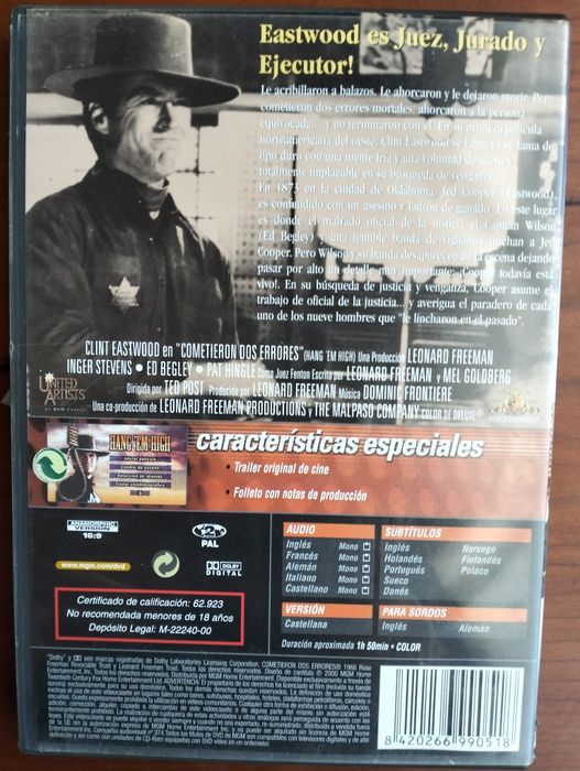 DVD A Marca da Forca - Clint Eastwood