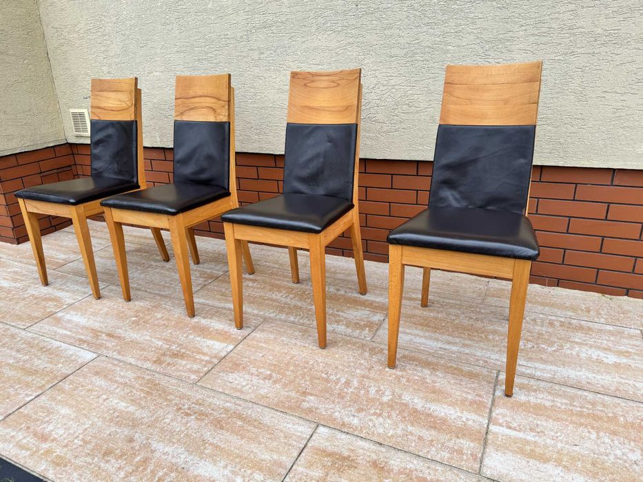 Krzesła drewniane nowoczesne stylowe komplet rattanowy ludwik białe