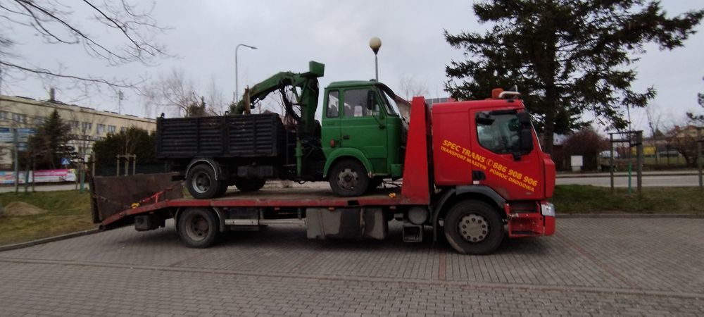 Holowanie Transport Busy Traktory Wózki widłowe laweta koparki ładowar
