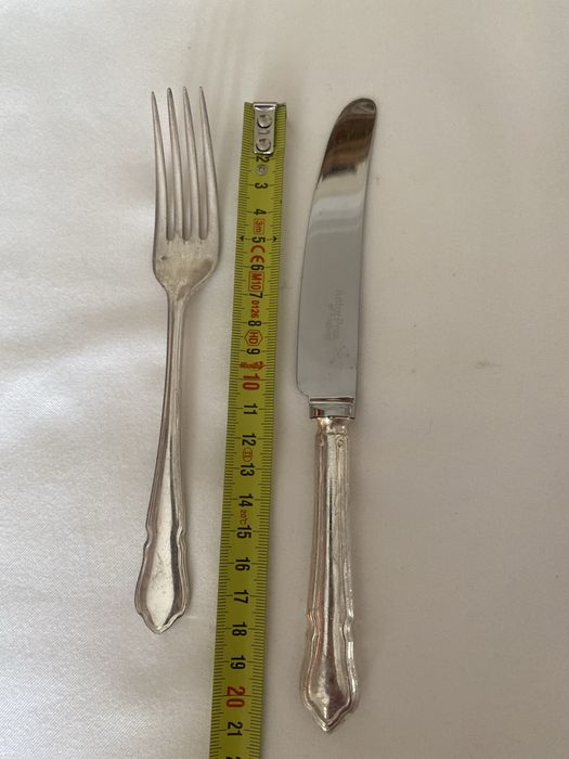 Faqueiro  de prata,Arthur Price of England de carne e fruta