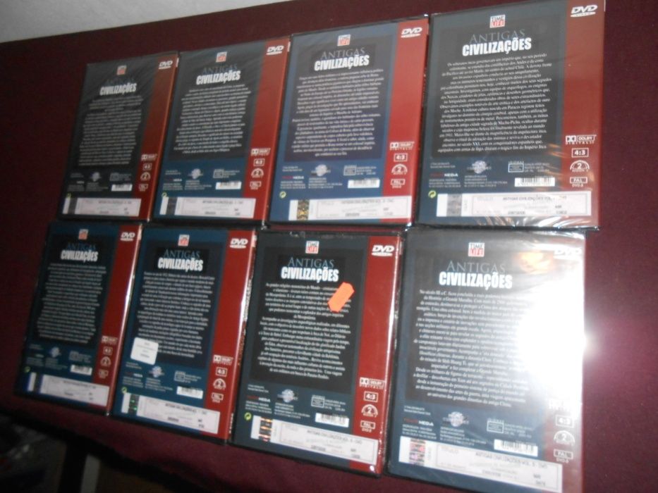 Antigas civilizações - Conjunto de 8 DVDs selados-Circulo de leitores