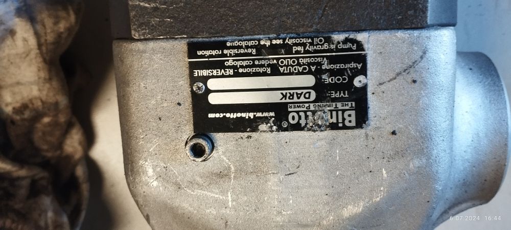 Pompa binotto 50/30 L dwustrumieniowa .Leżak magazynowy , h