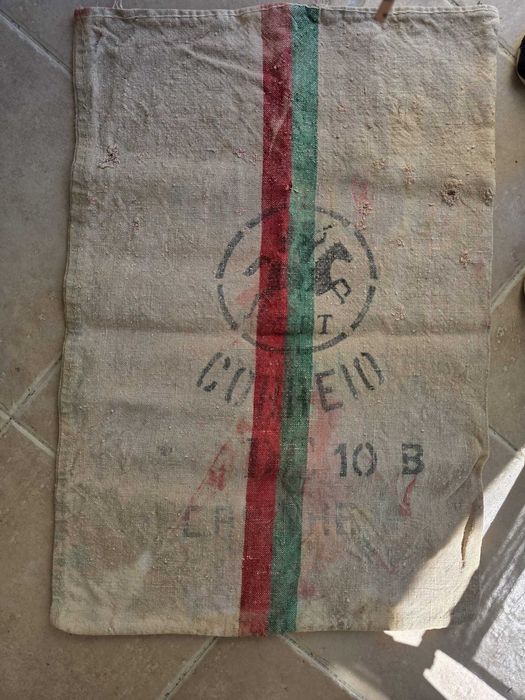 Saco de Serapilheira Antigo CTT – “10 B” – Vintage Raro