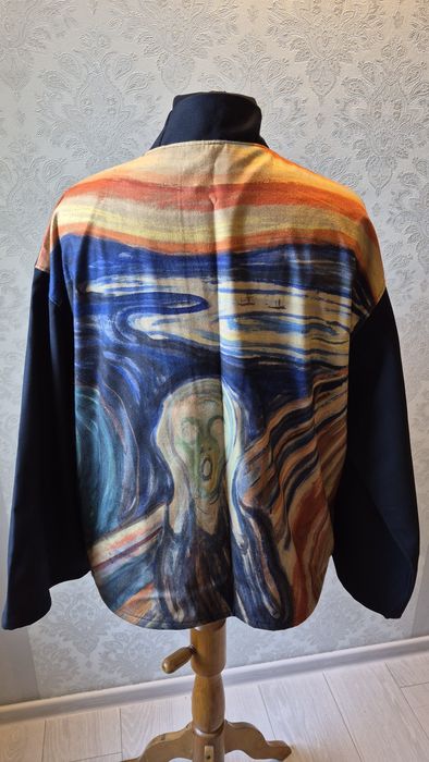 Marynarka z badrukuemobrazem kimono unikat narzutka  38,40,42